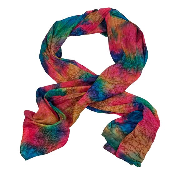 Harper & Kent Hand-Dyed Rainbow Silk Scarf - Picture 1 of 5